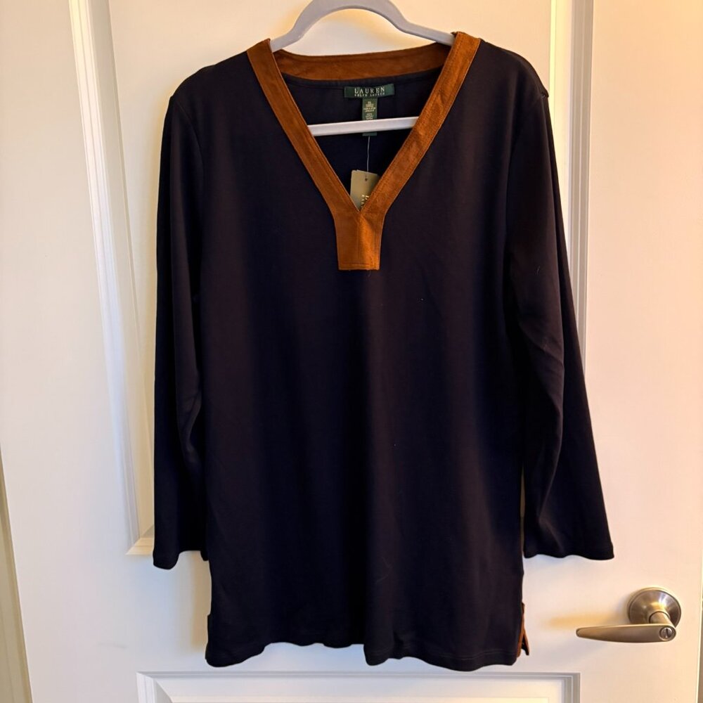Ralph Lauren Shirt w/ Suede Details